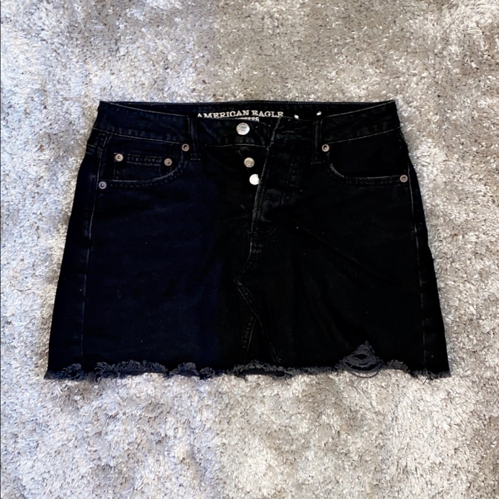 Black jean skirt